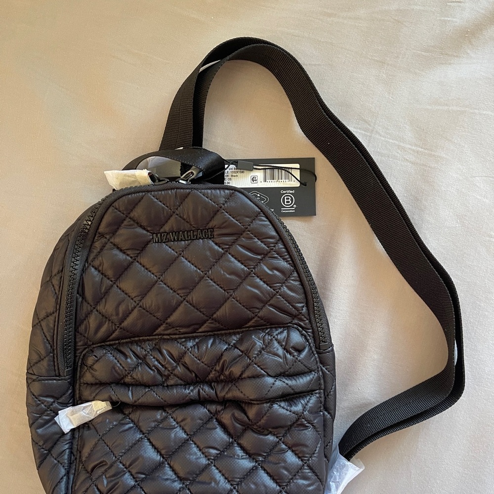 MZ WALLACE Quilted Black Backpack